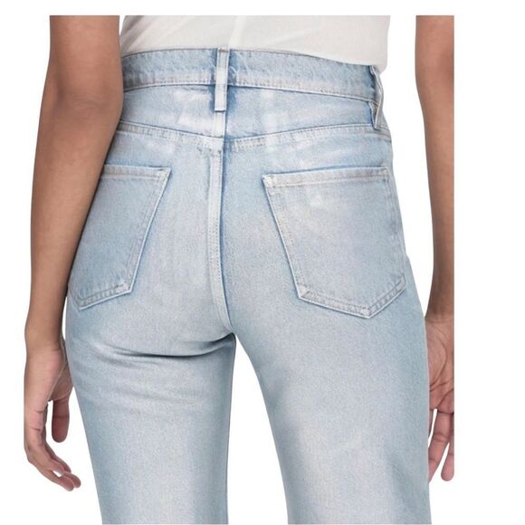 NWT Frame Women's Size 28 Le Jane Crop in Hologram crop jeans wide leg - Picture 5 of 11